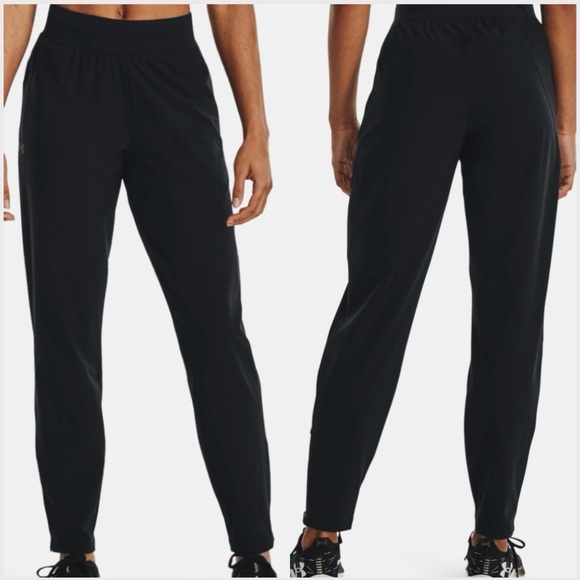 Under Armour Women’s Large OutRun The Storm Black Reflective Athletic Track Pant - Picture 1 of 16
